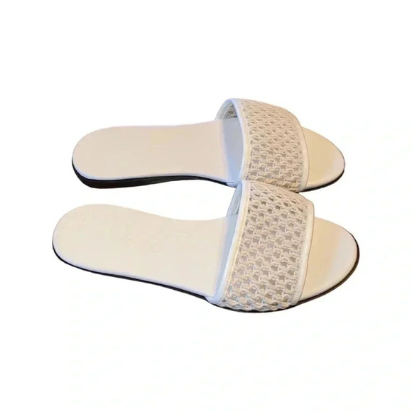 Jimmy Choo Minea White Flat Sandals Size 36.5 - Picture 2 of 5